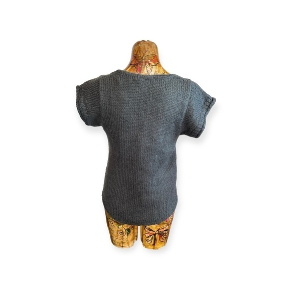 KOOKAI top sweater mohair blend green Size 1 small short sleeve - Picture 4 of 10